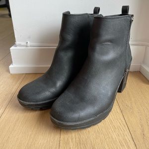 8.5 black ankle boots. Worn three times.